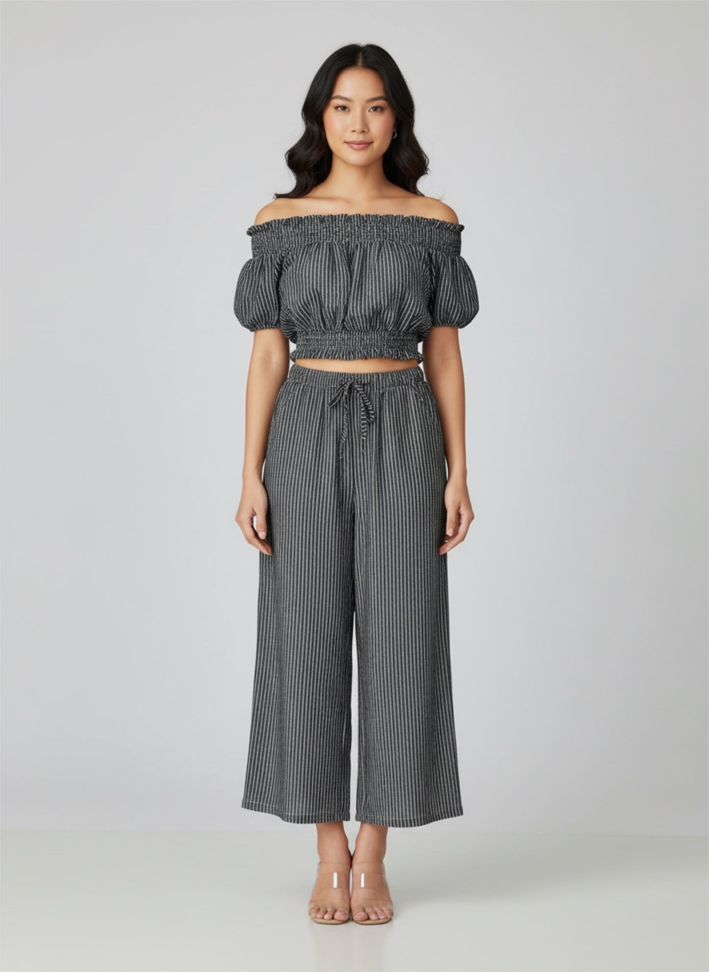 Zweiteiler mit Längsstreifen