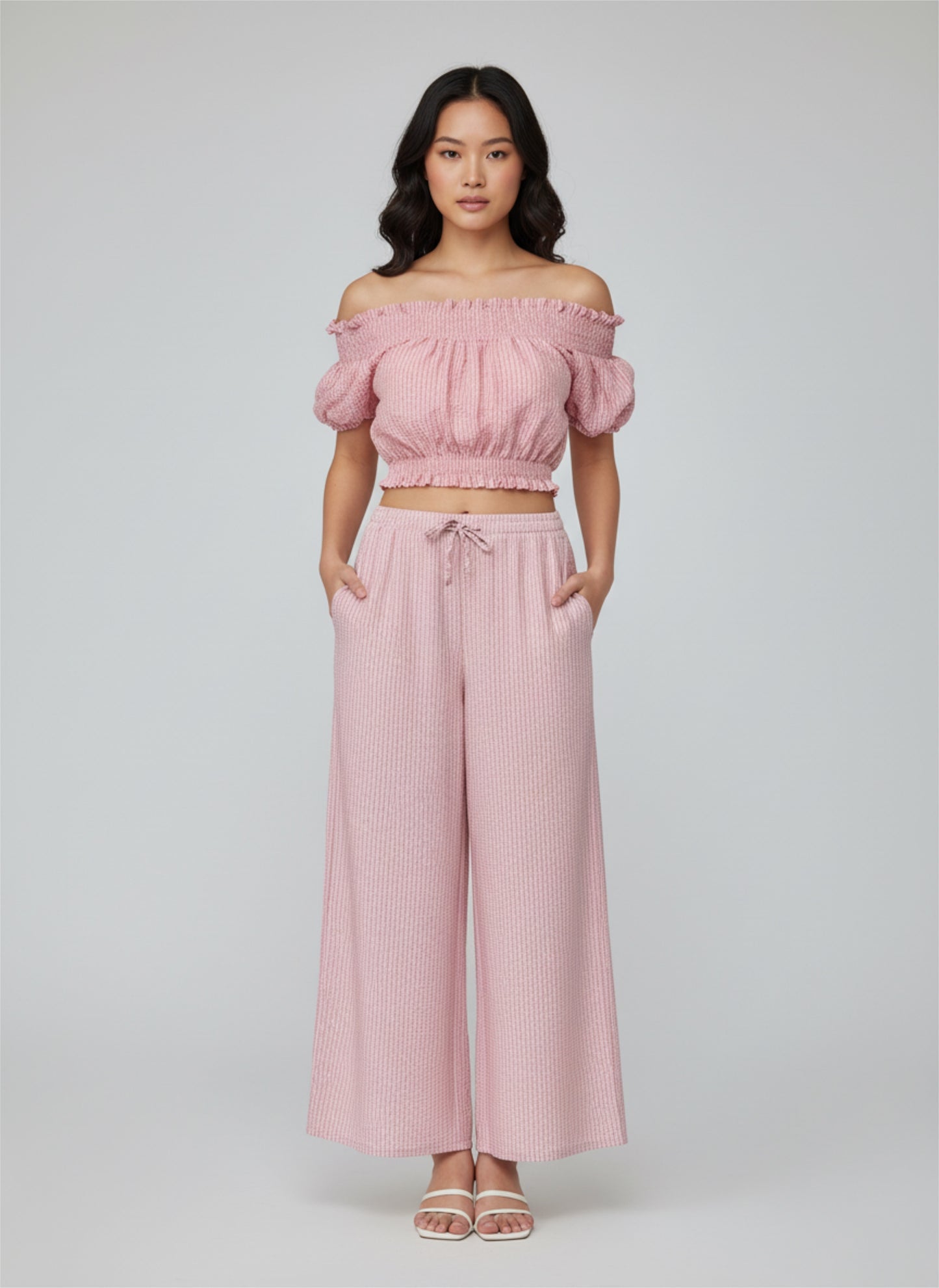 Zweiteiler mit Längsstreifen