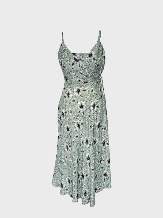 Gemustertes Midi Mint Kleid