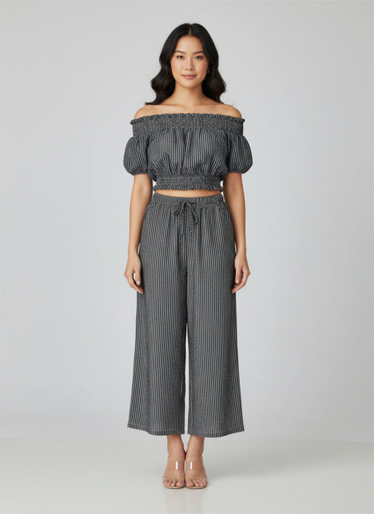 Zweiteiler mit Längsstreifen