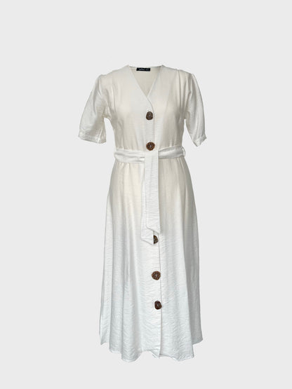 Midi Kleid mit Gürtel