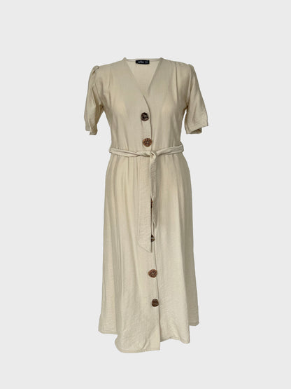 Midi Kleid mit Gürtel