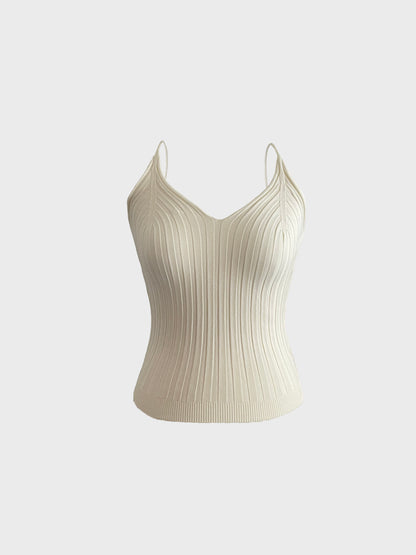 Rippstrick mit V-Ausschnitt