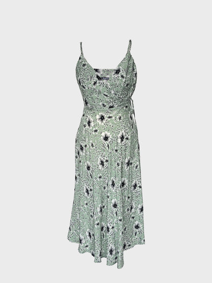 Gemustertes Midi Mint Kleid