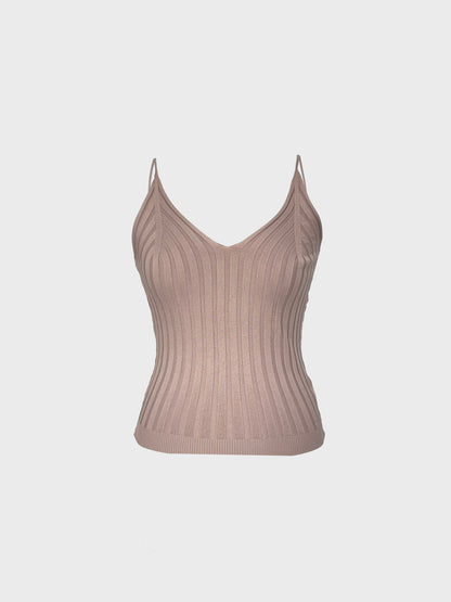 Rippstrick mit V-Ausschnitt