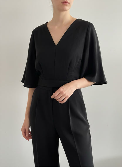 Bluse in Satin Optik