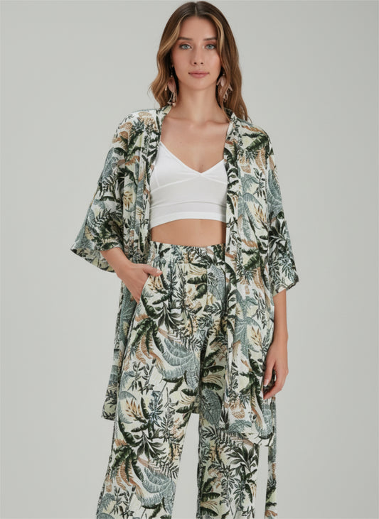 Gemustertes Kimono - Set